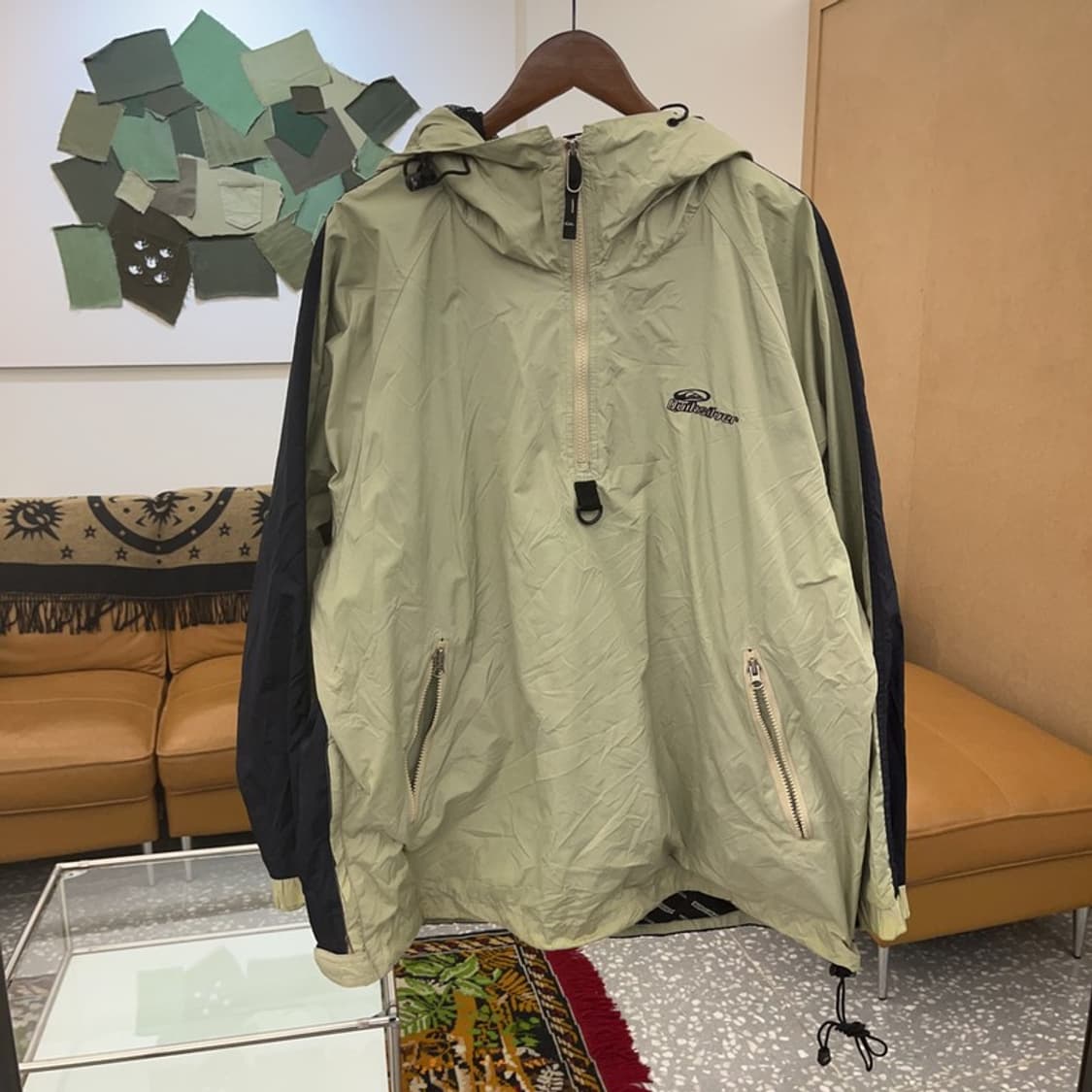 퀵실버 올드스쿨 배색 아노락 반집업 바람막이 110 C06295 상품이미지2