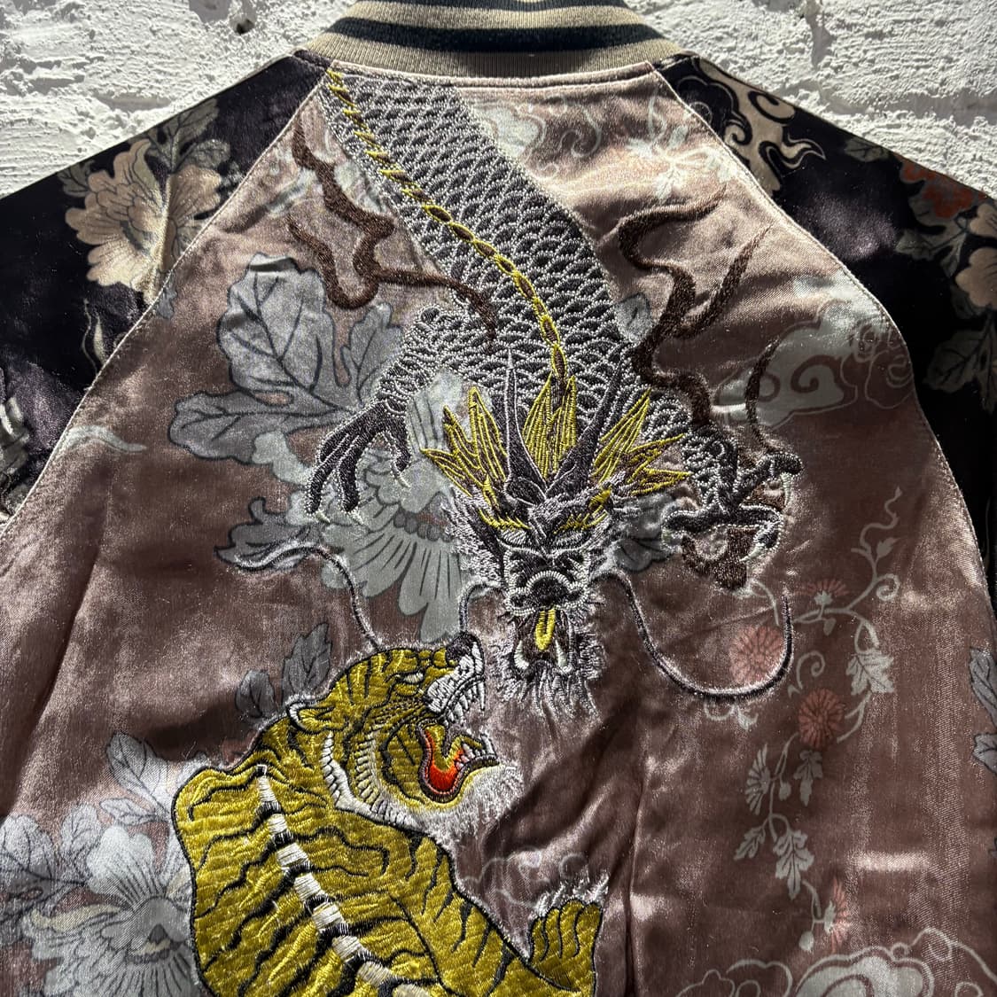 빈티지 호랑이,용 자수 바시티 자켓 상품이미지7