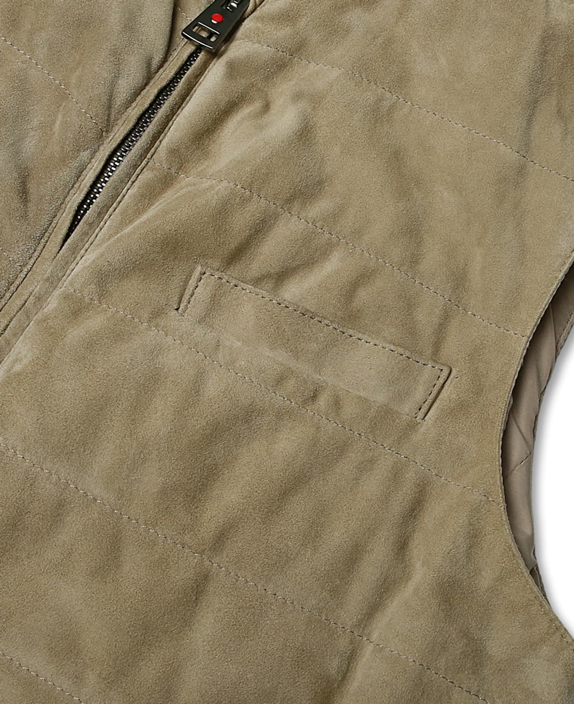 키레드 [Kired] 키톤 럭셔리 베이지 램스킨 스웨이드 베스트 상품이미지3