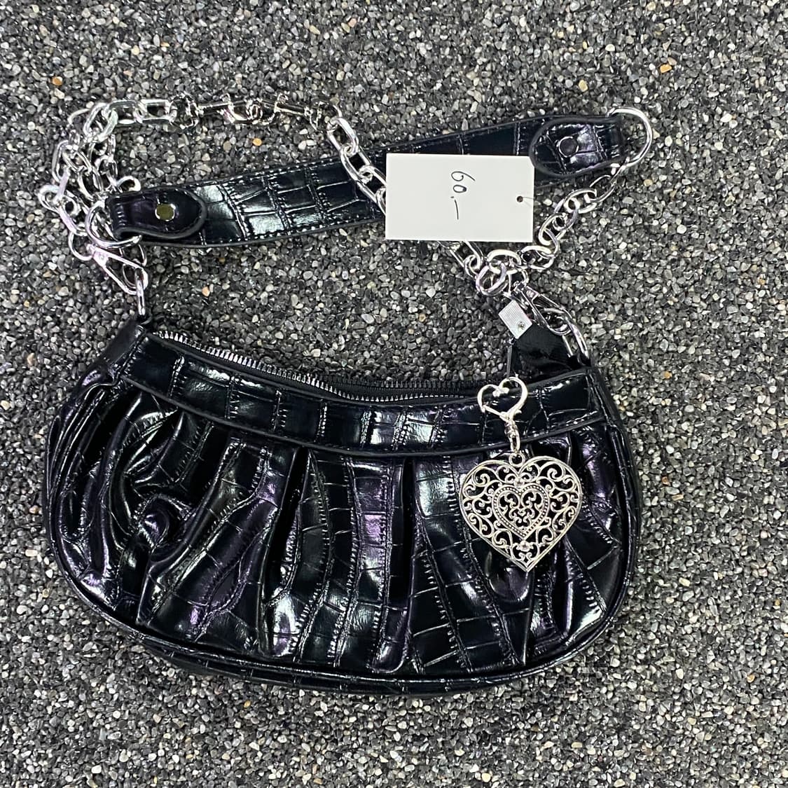 빈티지 y2k 레더 키링 숄더백 B3308 상품이미지3