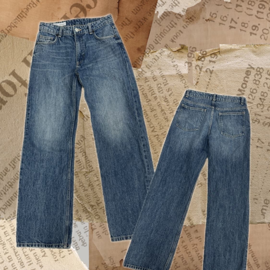 재팬 자라  일자핏 데님 중청 팬츠 청바지 빈티지 핀터 베이직 상품이미지1