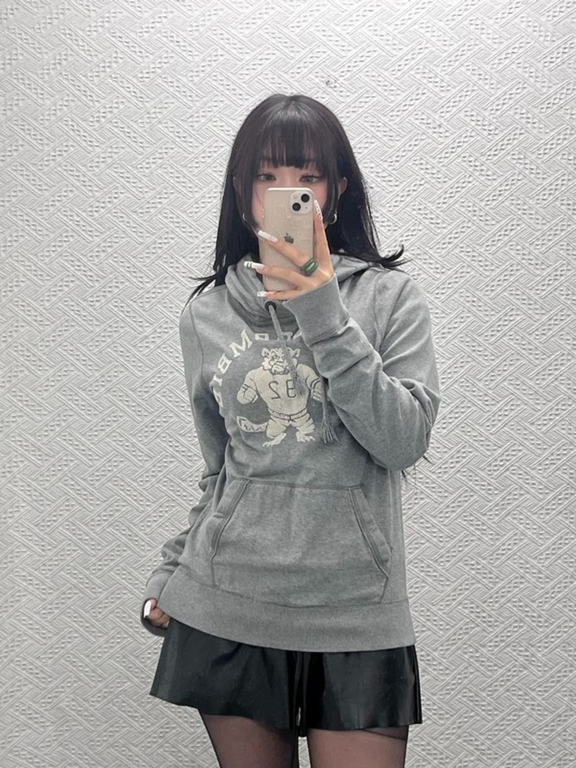 아베크롬비 빈티지 Y2K 스트릿 펑크 불독 후드티 S C10818 상품이미지1