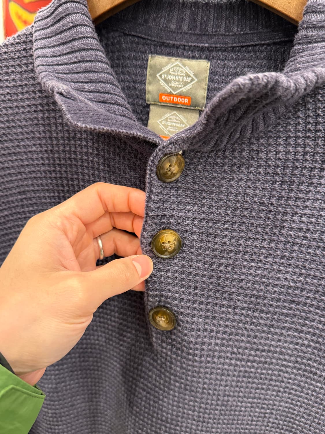 ST. John's Bay 세인트 존스 베이 써멀 와플 헨리넥 니트 상품이미지4