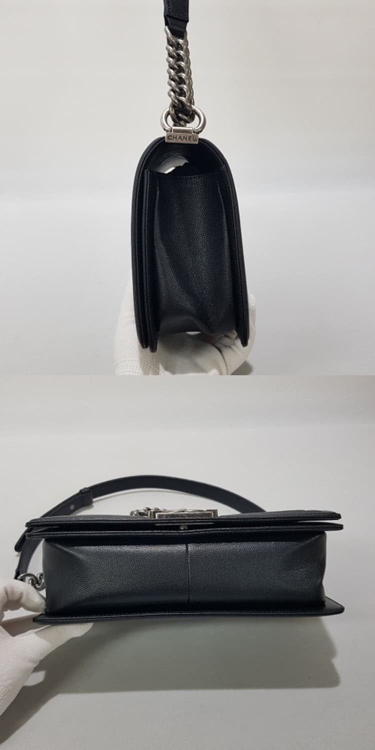 샤넬 보이백 미듐 블랙 캐비어 A67086 상품이미지4