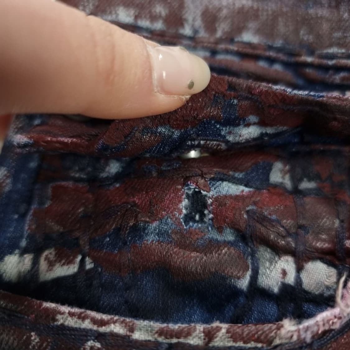 트루릴리전 고딕 펑크 커스텀 레더 크로스 리키 데님 팬츠 M18933 상품이미지10