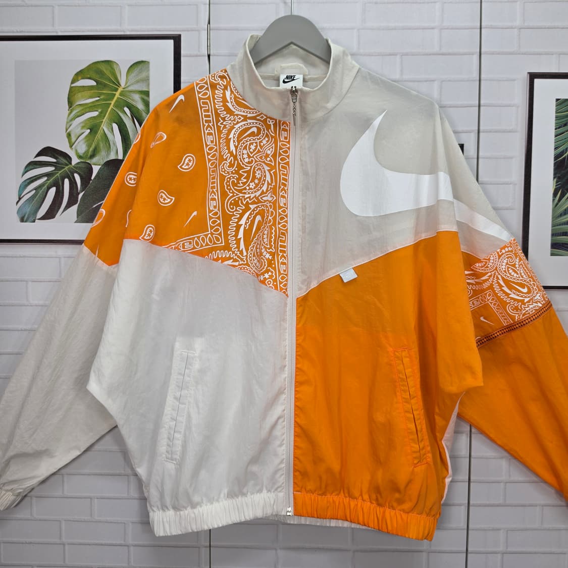 나이키 우븐 페이즐리 패턴 집업 자켓 바람막이 M사이즈 상품이미지2