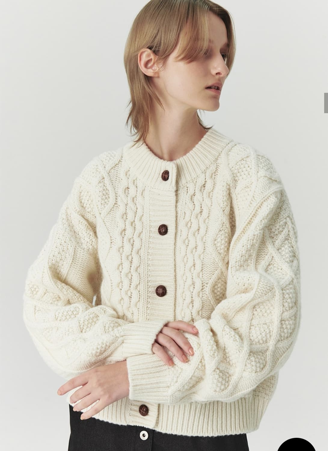르바 피셔맨 해비 울 니트 가디건 원가22만원 상품이미지4