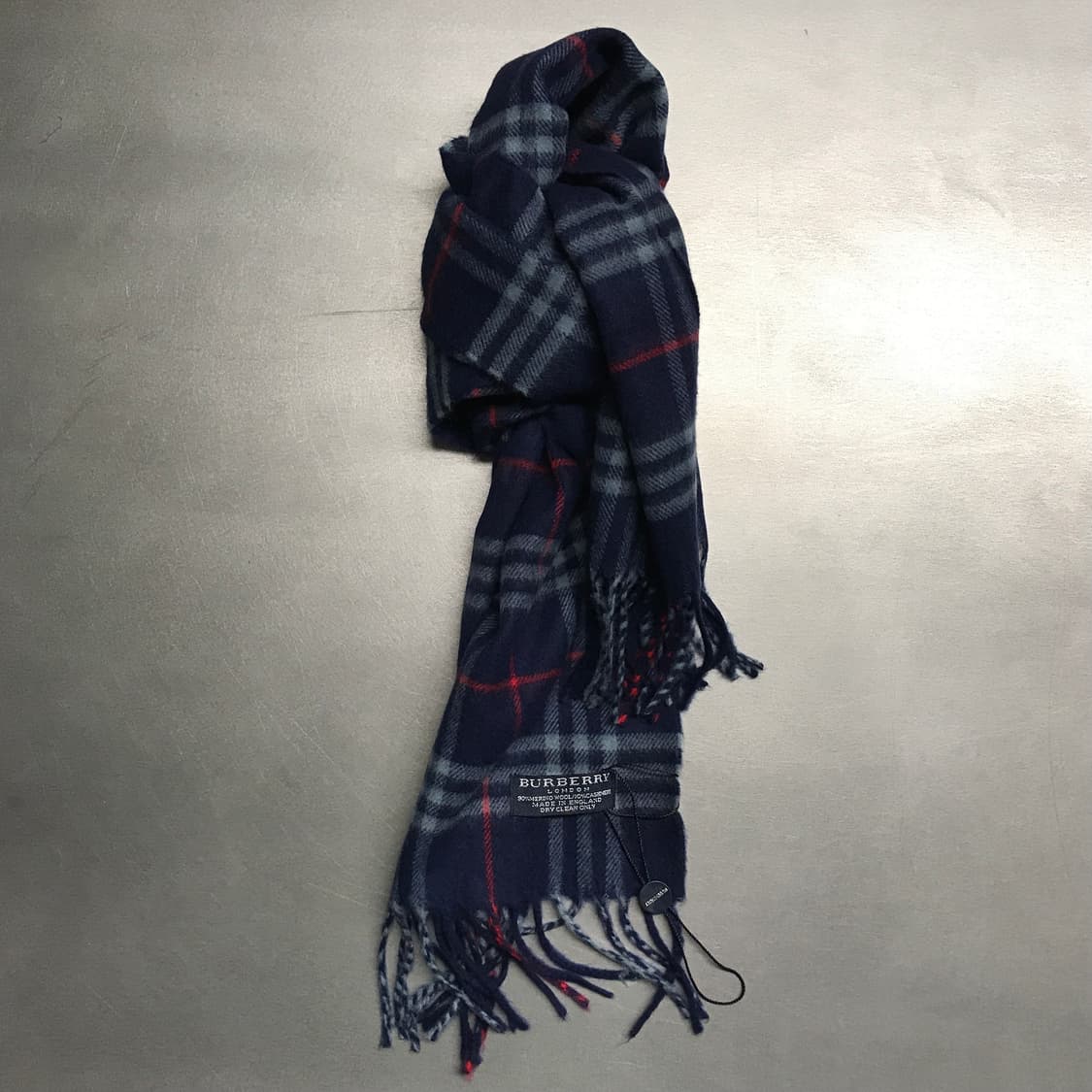 버버리 정품 메리노/캐시미어 머플러 네이비 상품이미지1