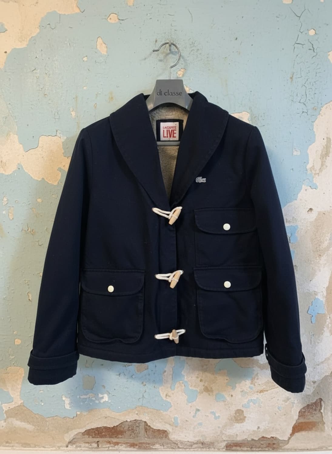 라코스테 LIVE 네이비 우먼 더플 코트 M 상품이미지3