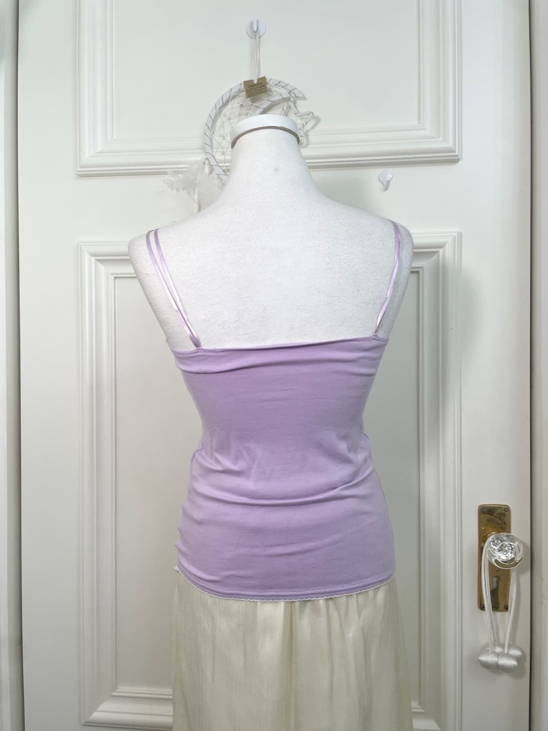 lavender lace trim fairy sleeveless top( 상품이미지3