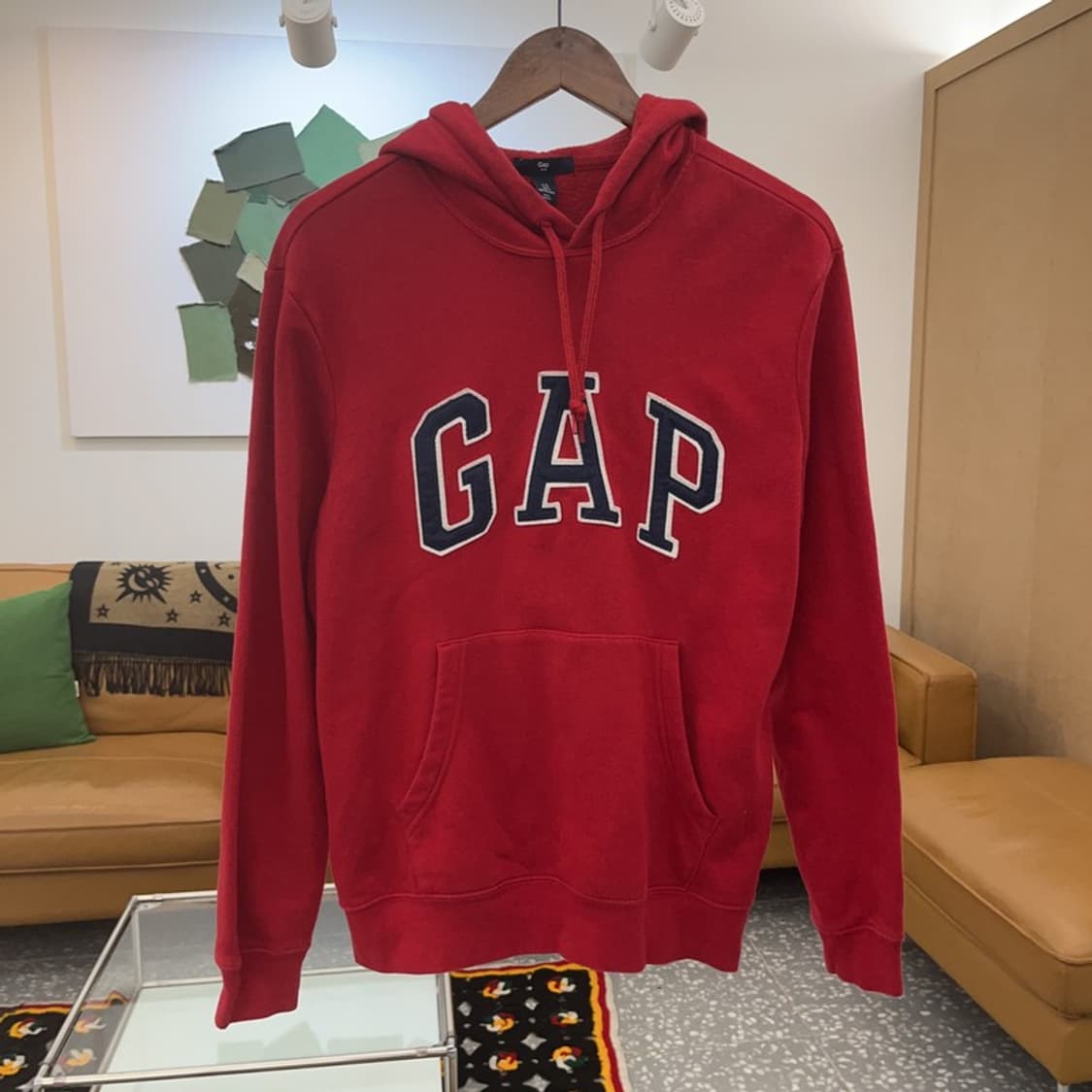 갭 올드스쿨 00's 빈티지 자수패치 빅로고 후드티 S C06654 상품이미지3