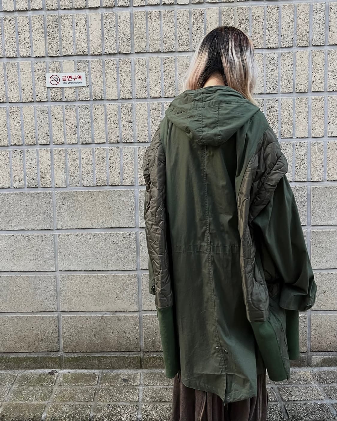 나나서카 군용 야상 리빌드 롱 코트 상품이미지8