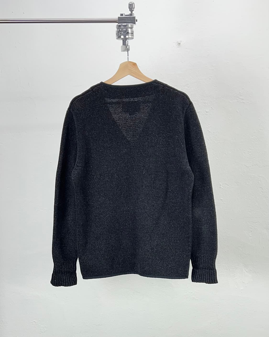 네이버후드 인디고 다이 노카라 니트 집업 자켓 상품이미지6