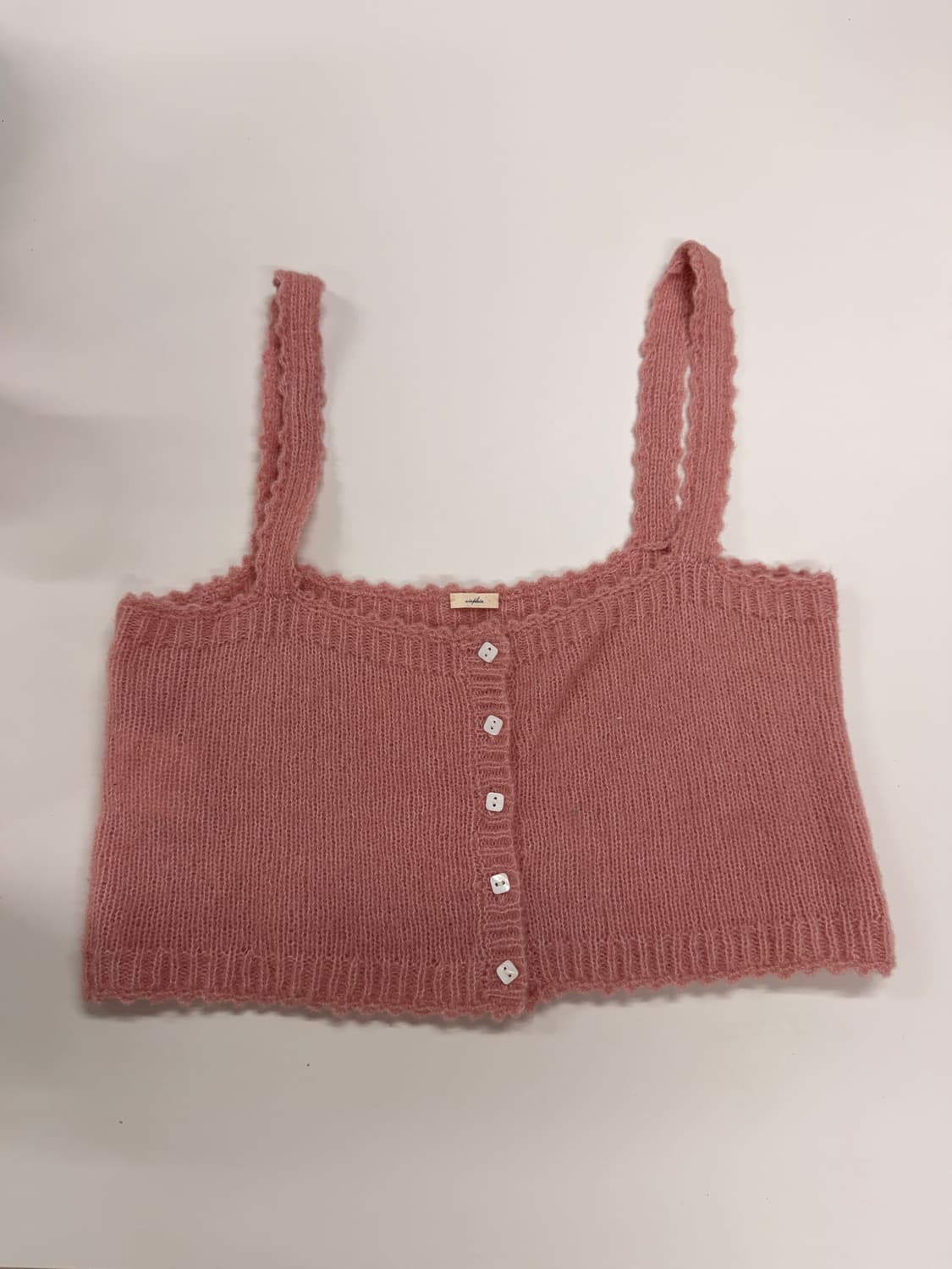 비아플레인 viaplain 핑크 니트 뷔스티에 (새제품) 상품이미지1