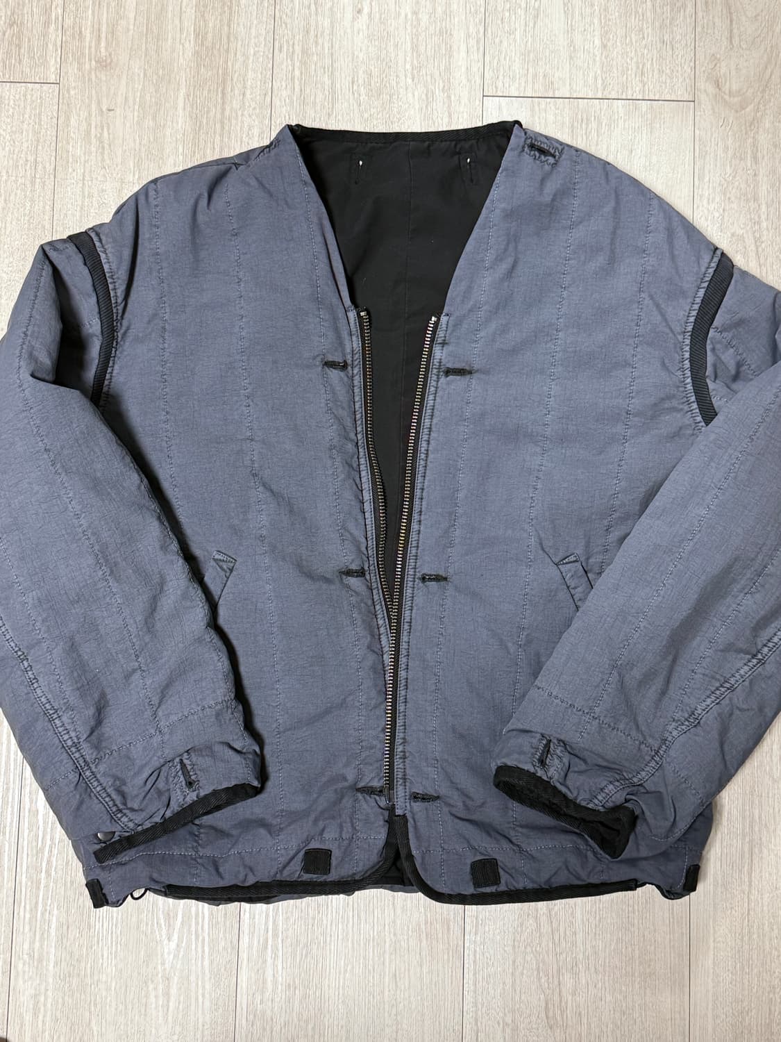 폴리테루 리버시블 라이너 자켓 블랙 + 블루 002 상품이미지4