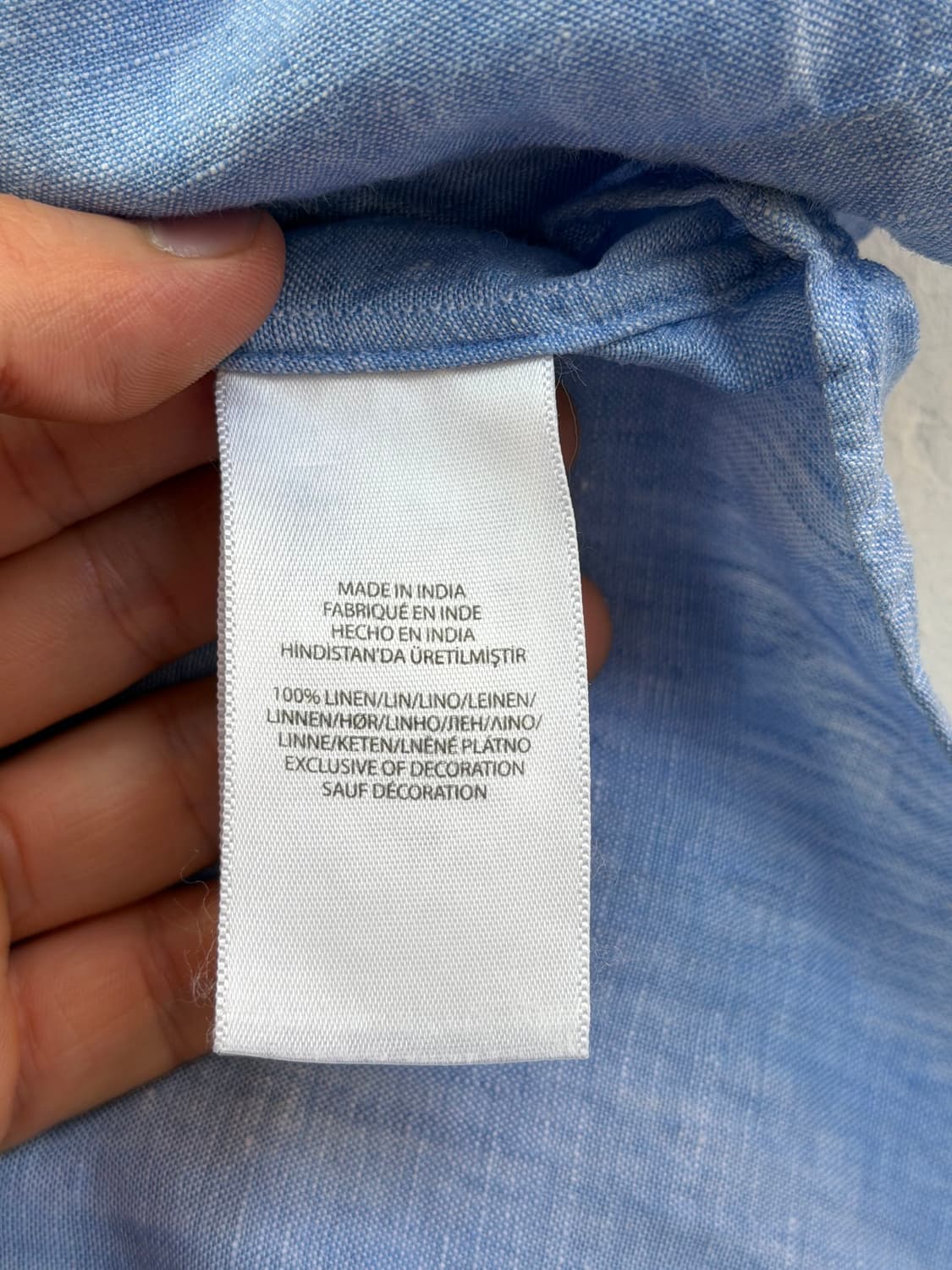 Polo Ralph Lauren 린넨 블루 버튼다운 반팔셔츠 L 상품이미지7