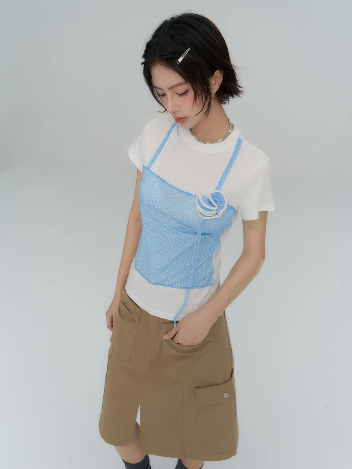Kiki White 프린팅 티셔츠 상품이미지2