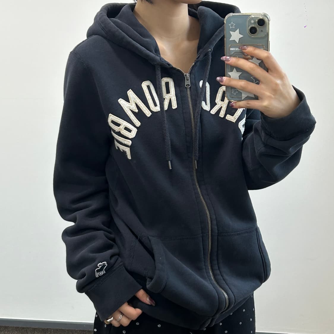 Abercrombie 아베크롬비 스펠아웃 네이비 후드집업 상품이미지1