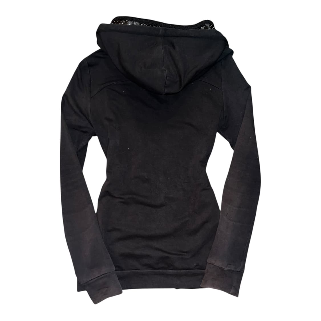 도트 후드 레이어드 투웨이 집업 y2k펑크갸루 상품이미지6