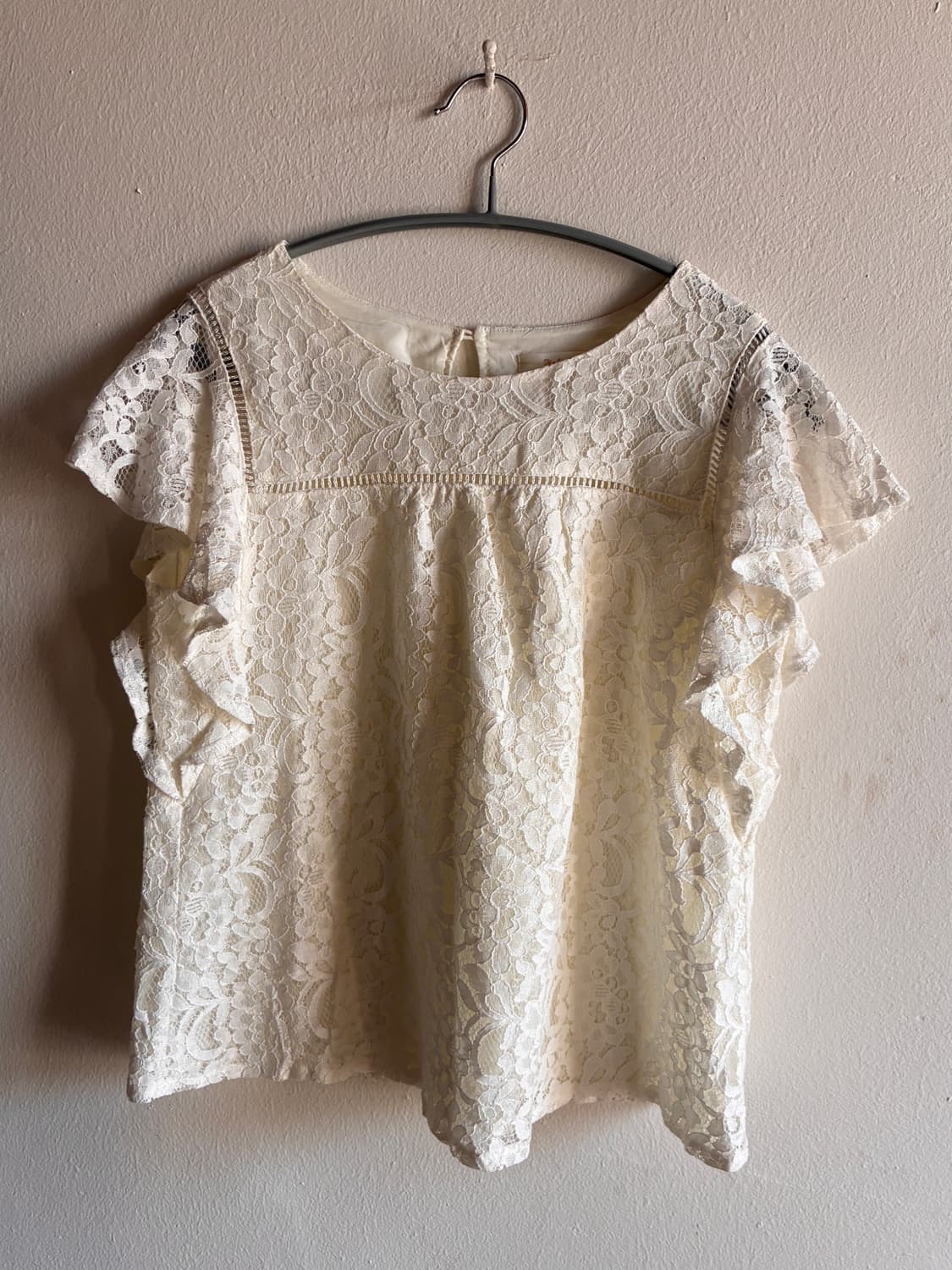 Flower Lace Detail Blouse 상품이미지1