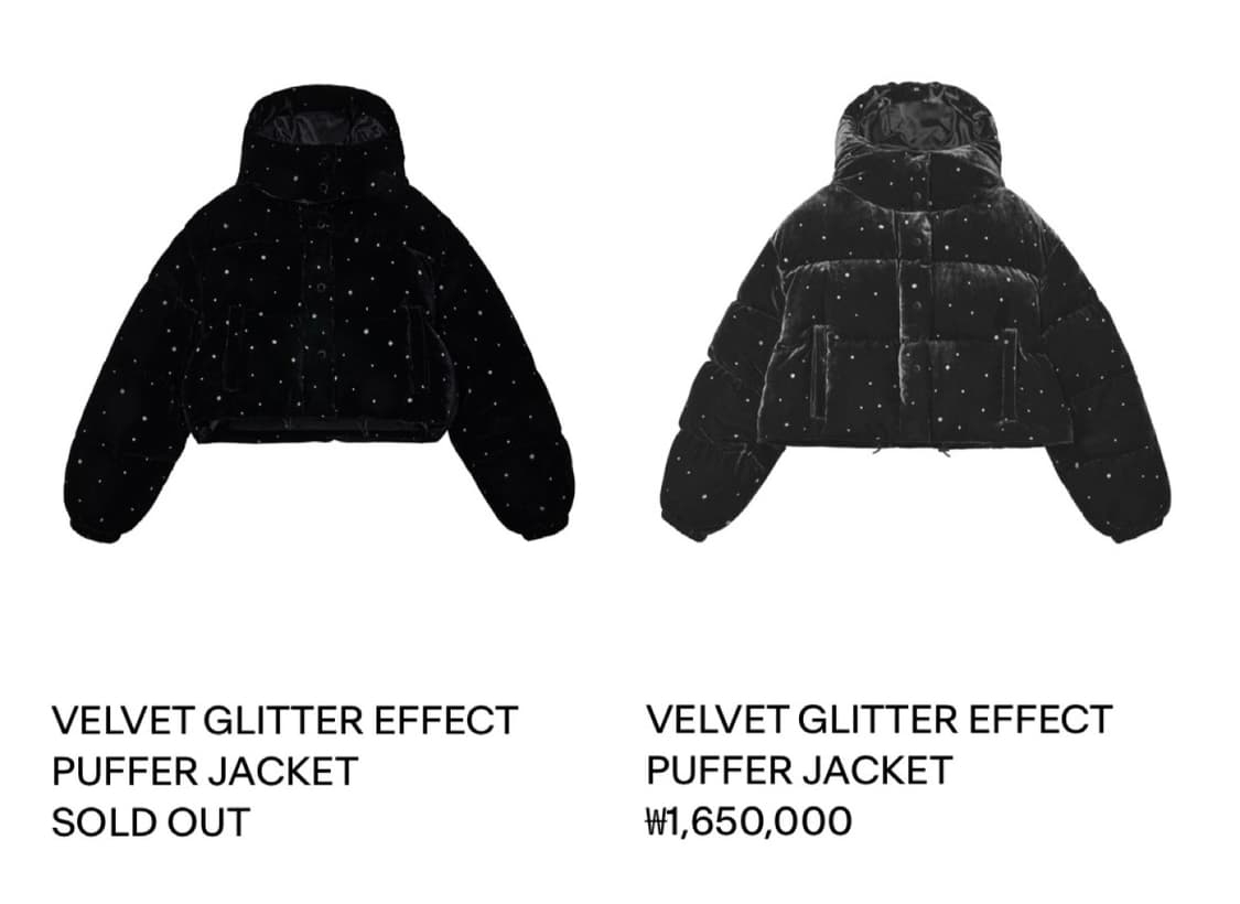 플러드셀 벨벳패딩 상품이미지4