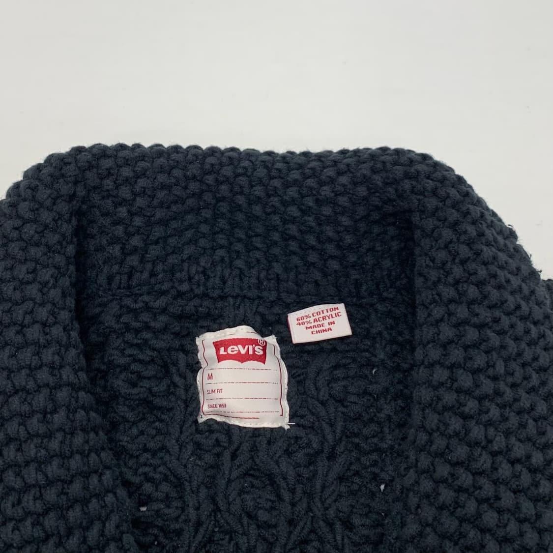 리바이스 슬림핏 숄카라 케이블 니트 가디건 (M) 상품이미지3