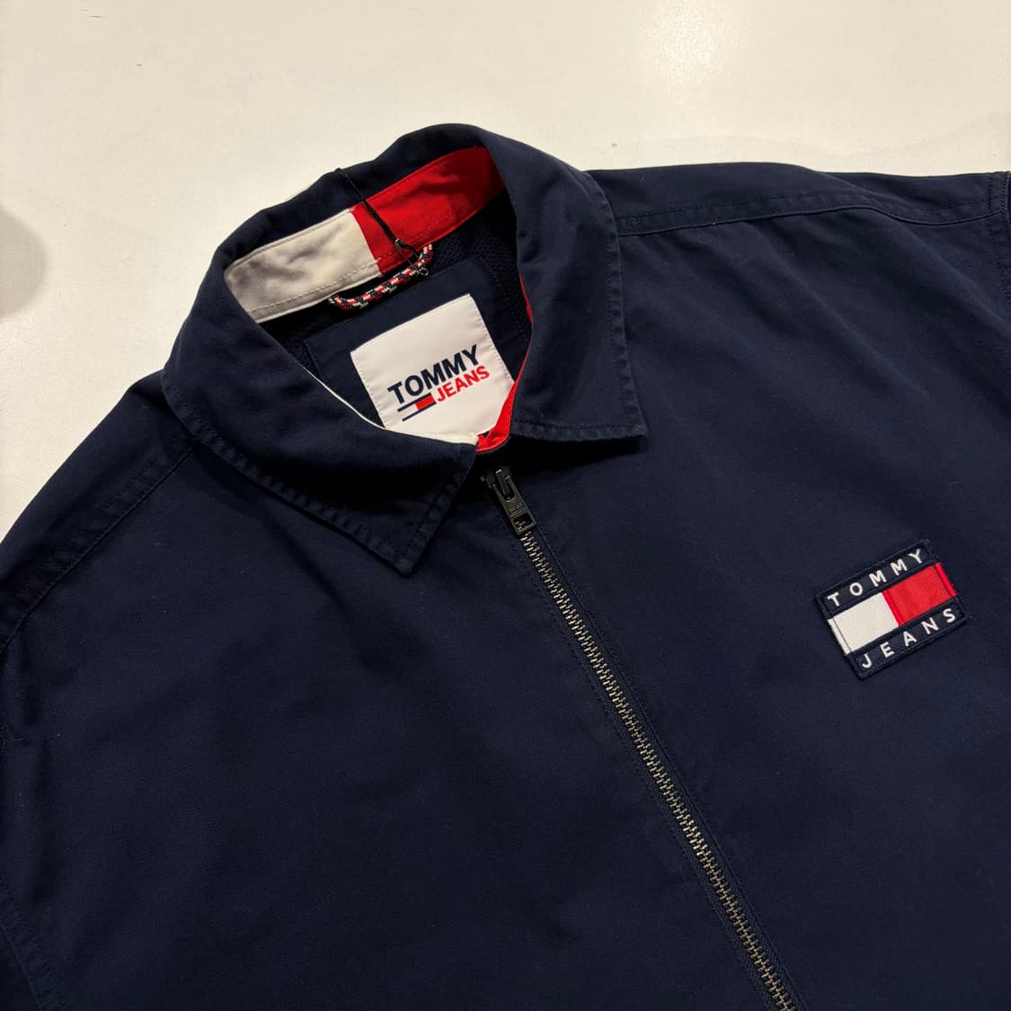 [S] 타미힐피거 진스 네이비 코튼 블루종 자켓 D48 상품이미지3