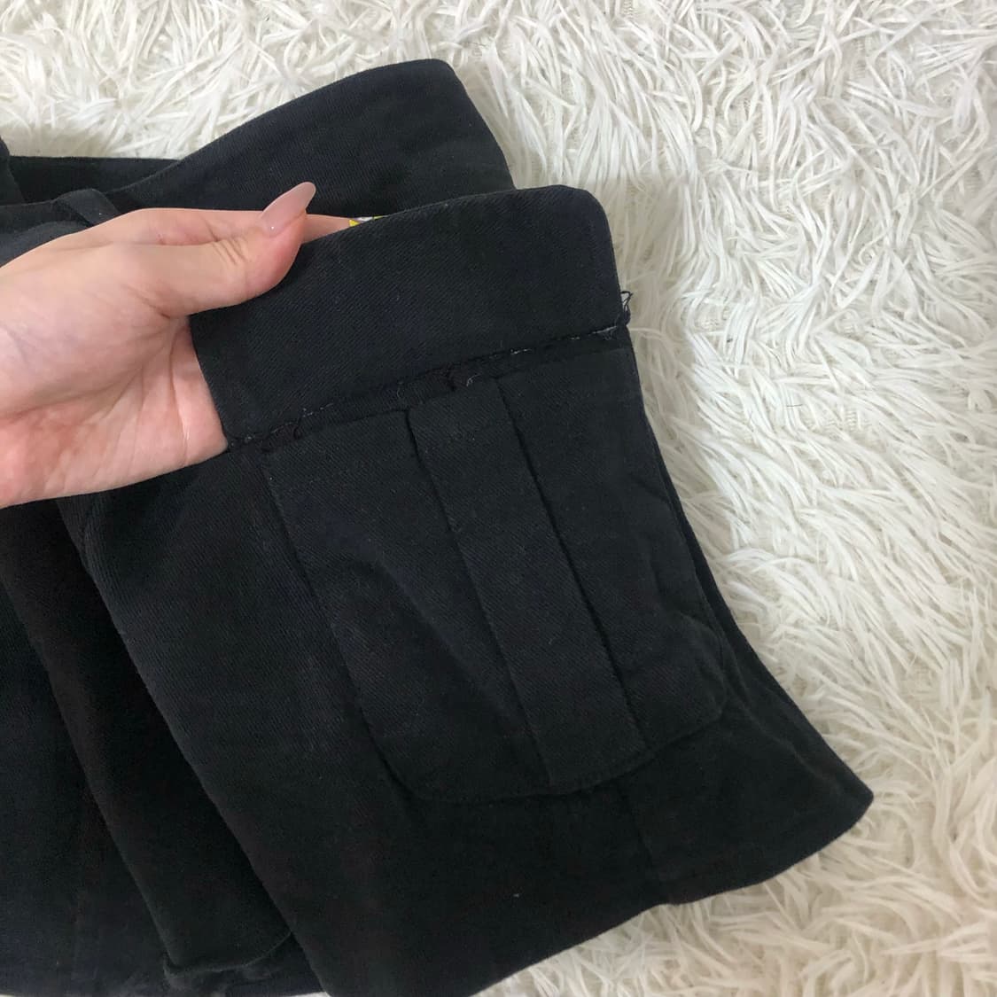 빈티지 블랙 청 미니 스커트 상품이미지3