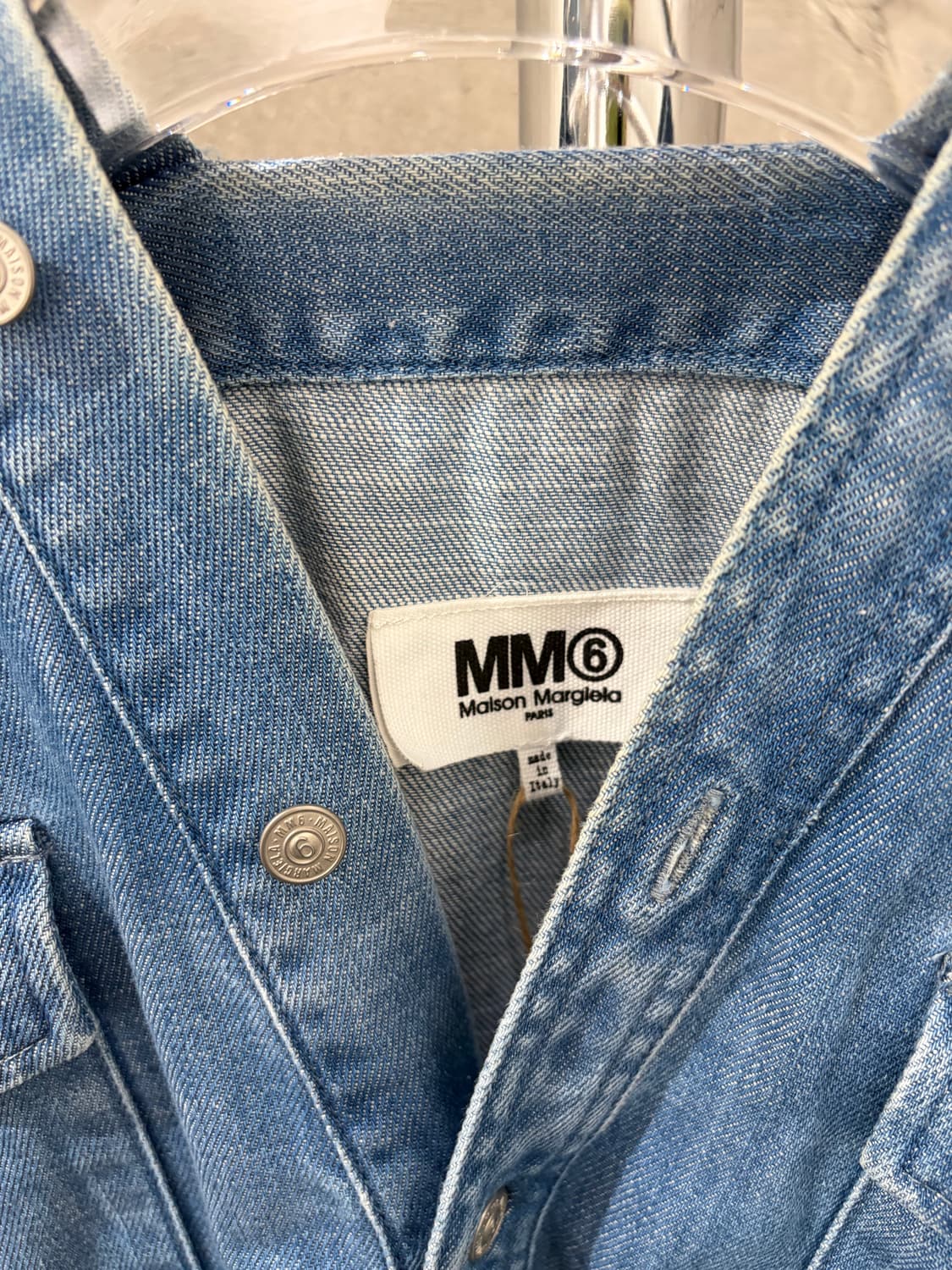 MM6 메종 마르지엘라 컷오프 데님 셔츠 상품이미지6