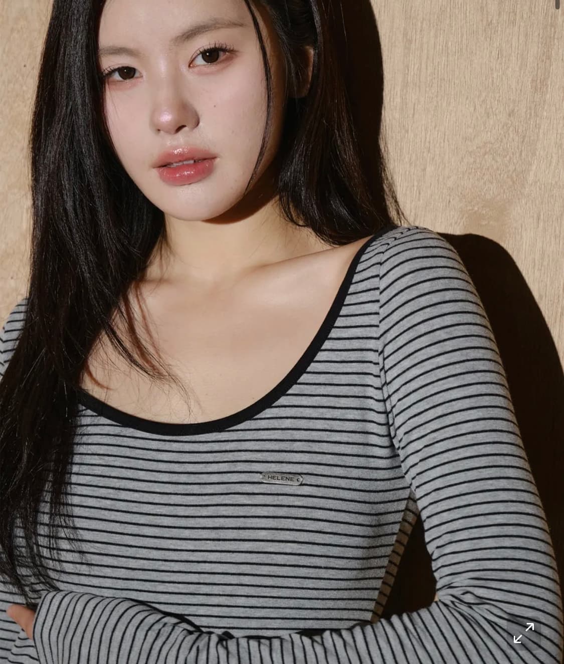 스트라이프 컬러레이션 롱 슬리브 [그레이] 상품이미지1