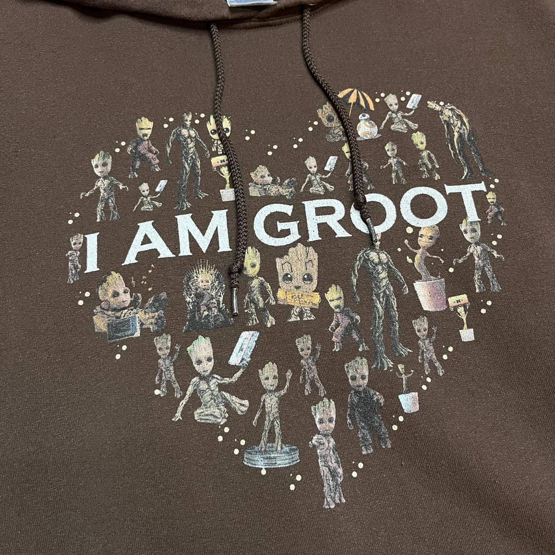 미국 빈티지 젠티즈 I am Groot 후드 상품이미지3
