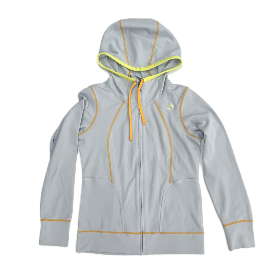 재팬 아디다스 그레이 네온 스티치 후드집업 져지 데코라 스포티   상품이미지2