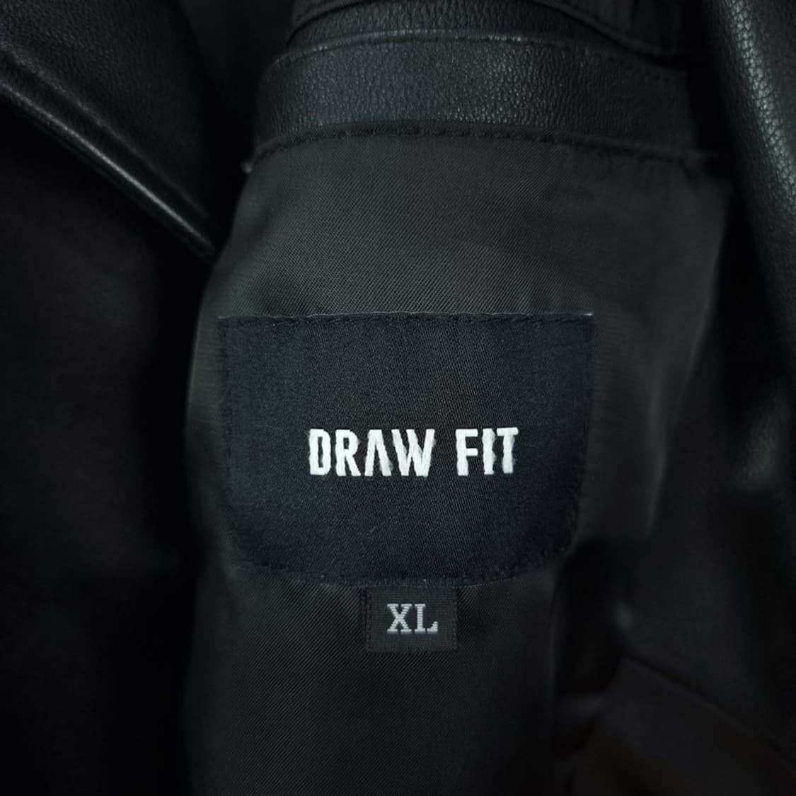 [드로우핏] 리얼 램스킨 양가죽 사선 라이더 자켓 블랙 M18908 상품이미지7