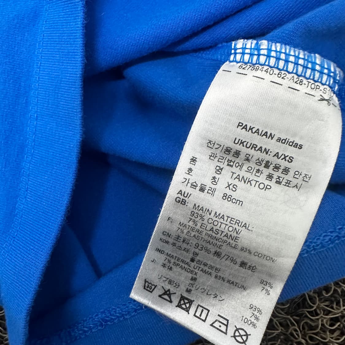 아디다스 여성 민소매 나시 블루 XS 상품이미지9