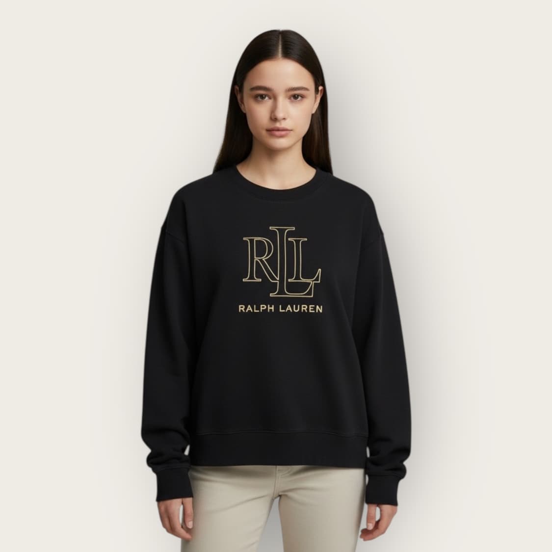 L/ 폴로랄프로렌 RLL 골드 레터링 슬리브 긴팔 상품이미지1