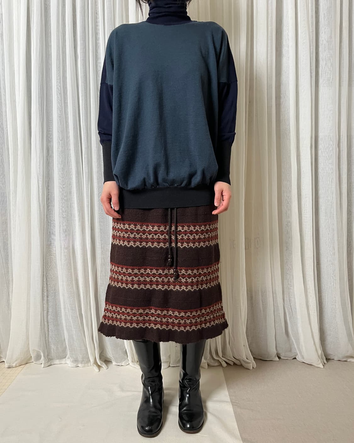 마르지엘라 mm6 컬러블록 터틀넥 니트 margiela 하이넥 상품이미지7