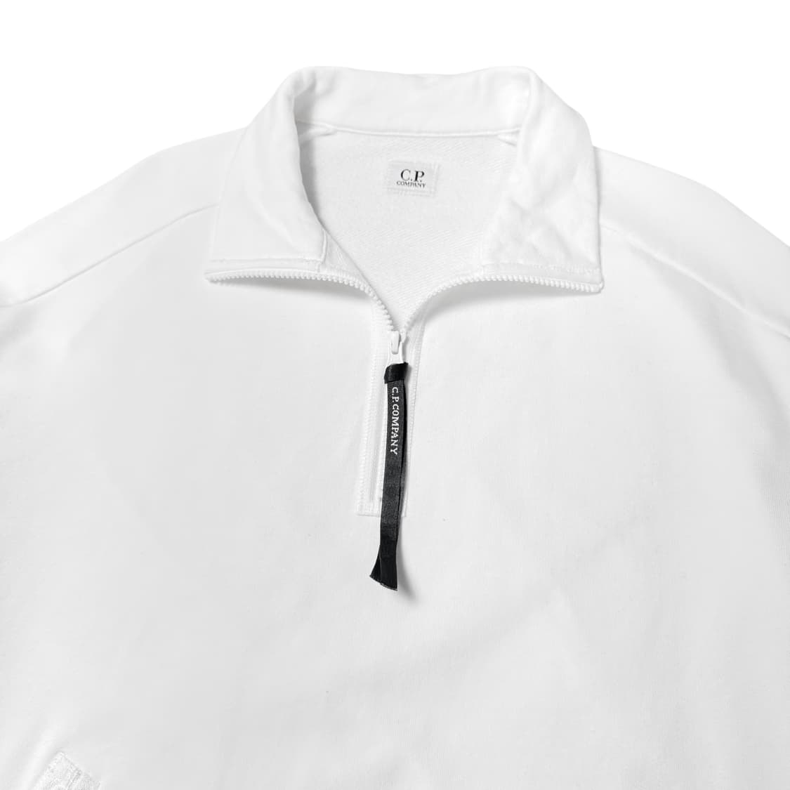 (L) C.P. Company 라이트 플리스 하프집업 스웻셔츠 화이트 상품이미지4