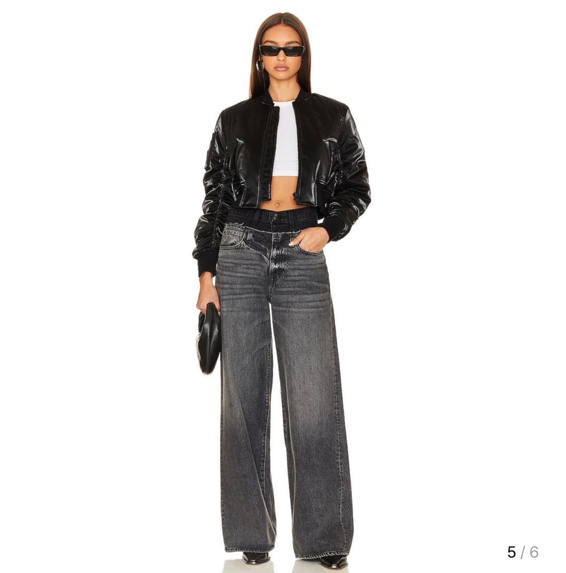 ALL SAINTS 올세인츠 캘리 샤인 보머 자켓 블랙 UK6 상품이미지3