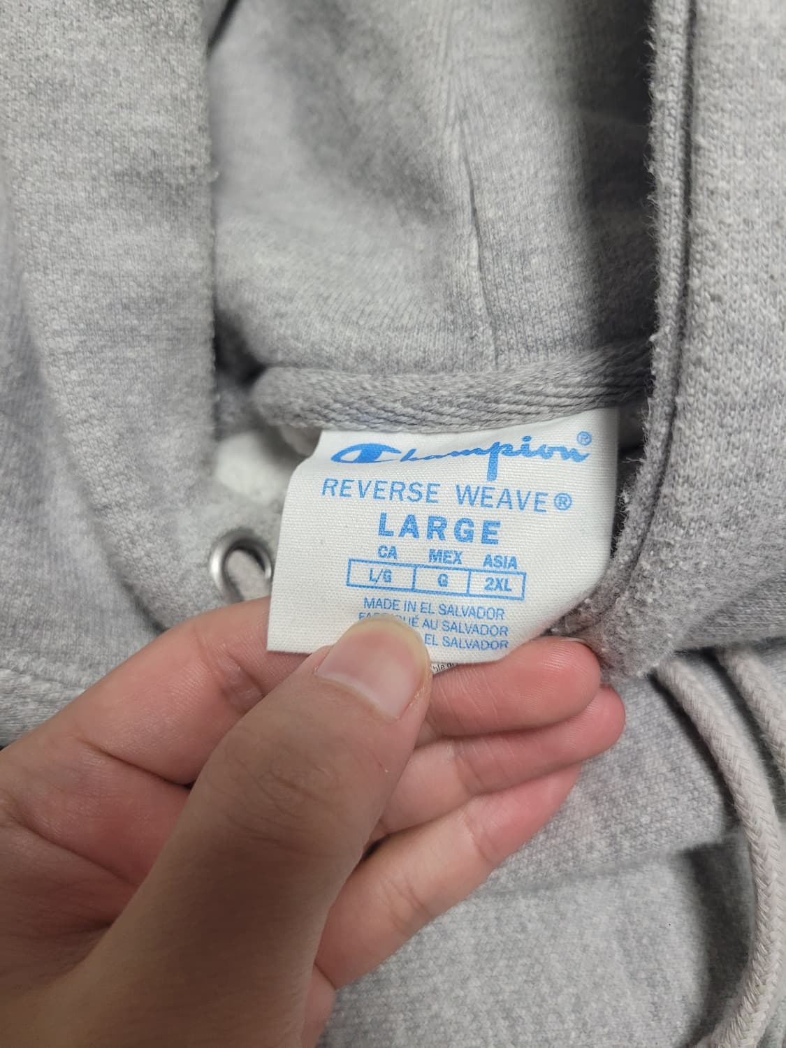 챔피온 리버스위브 후드티 블루택 L 상품이미지2