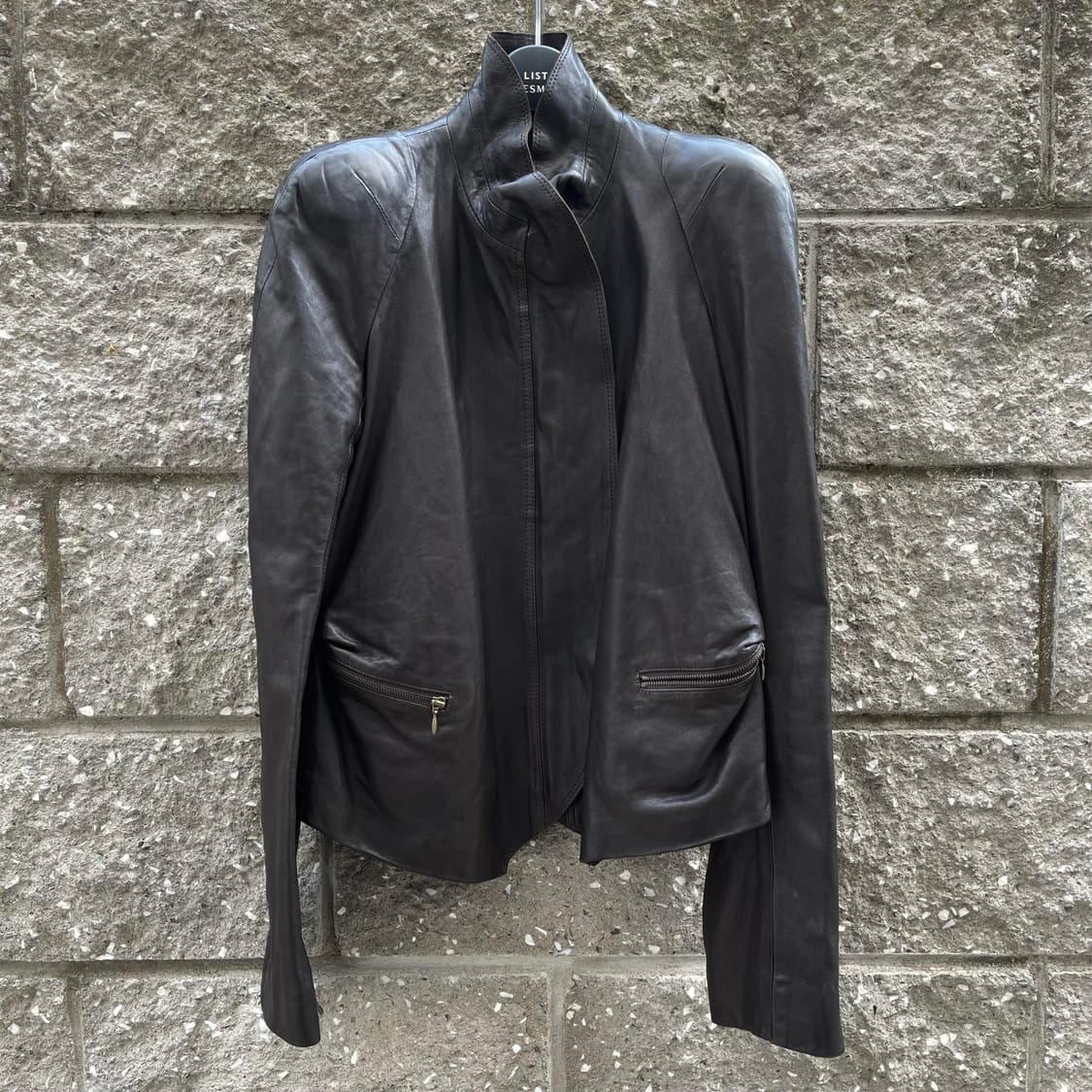 [36] vanessabruno 다크 브라운 여성 레더 자켓 상품이미지1