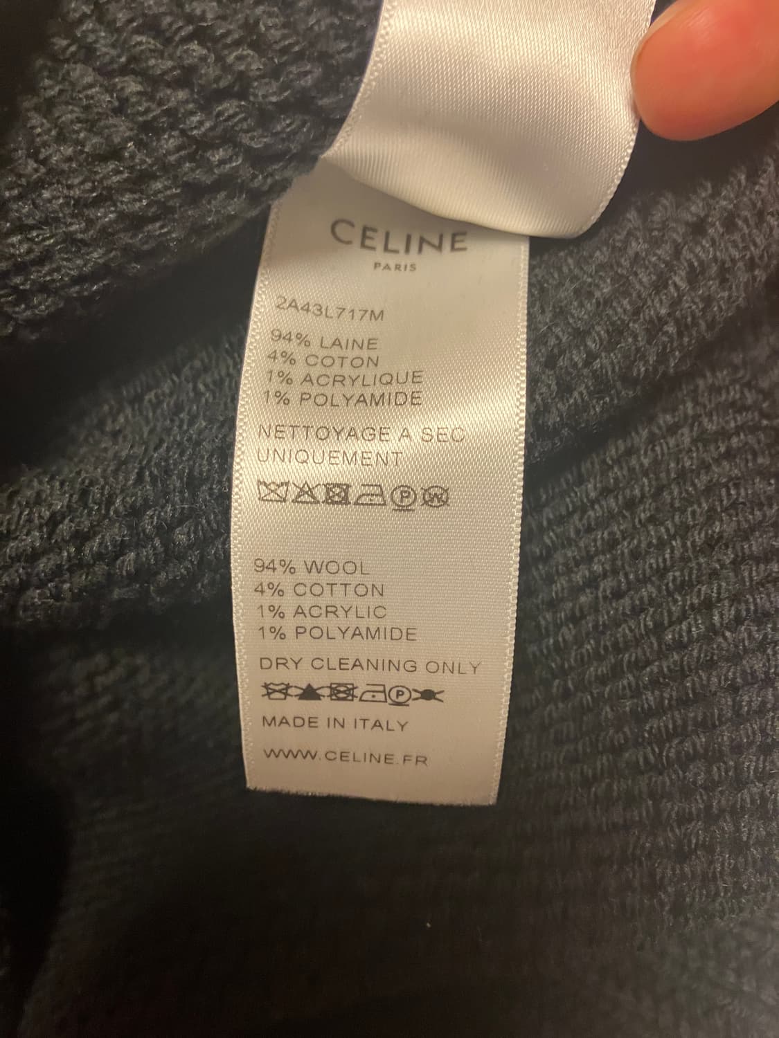 셀린느 뷔 삐에로 니트 블랙 M 상품이미지5