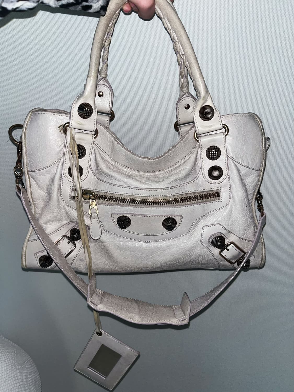 Balenciaga 00’s Vintage 아이보리 모터백 상품이미지3