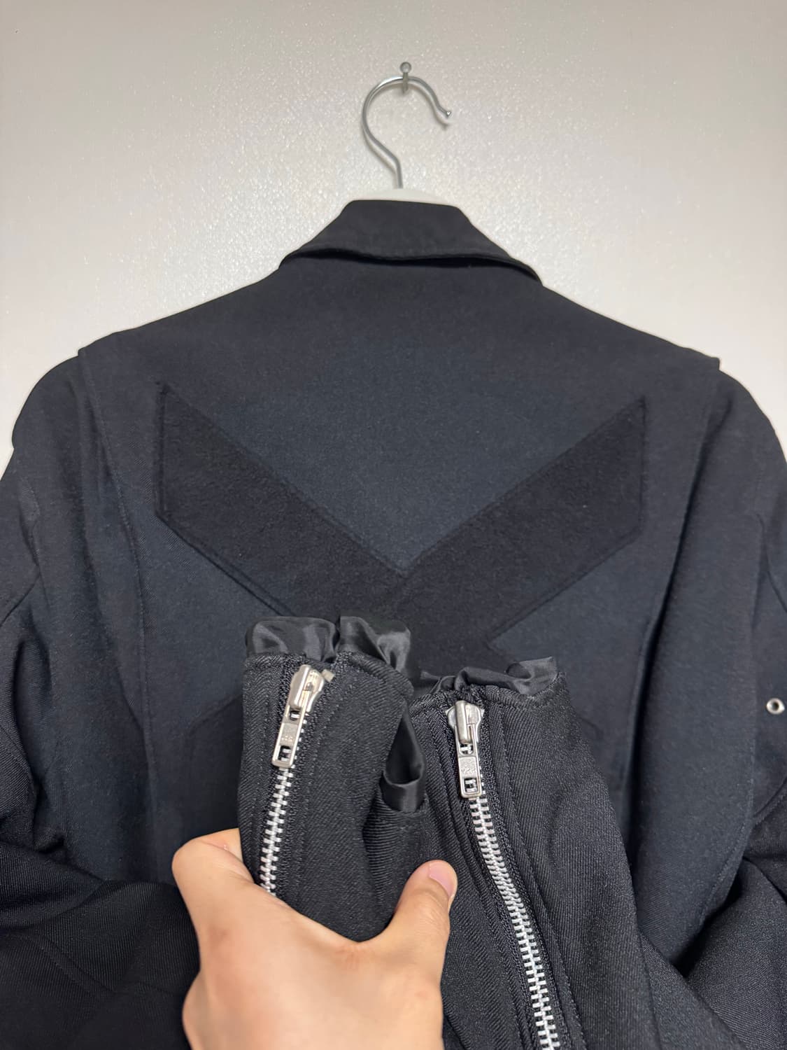 꼼데가르송 블랙 축융 라이더 자켓 상품이미지5