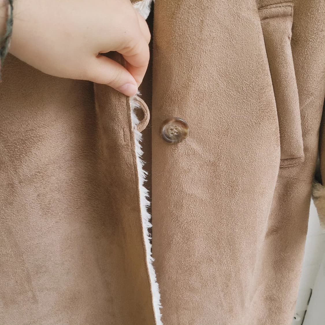 Seuseed 에코퍼 베이지 무스탕 상품이미지6