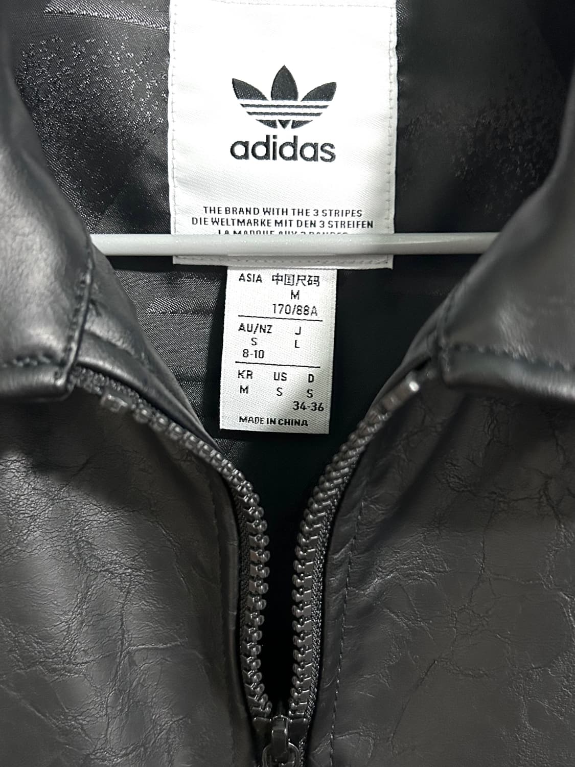 아디다스 블랙 오버 가죽자켓 상품이미지3