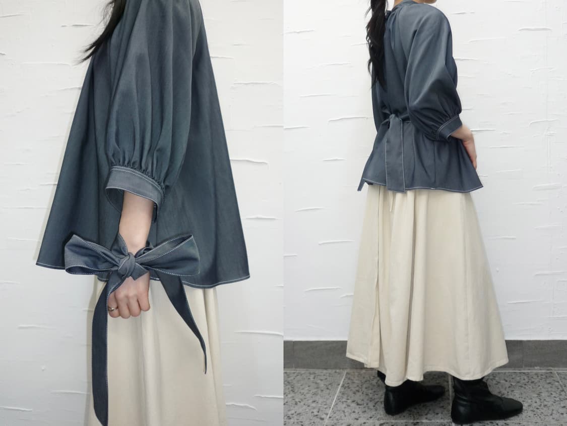 blue breeze flare blouse 상품이미지1