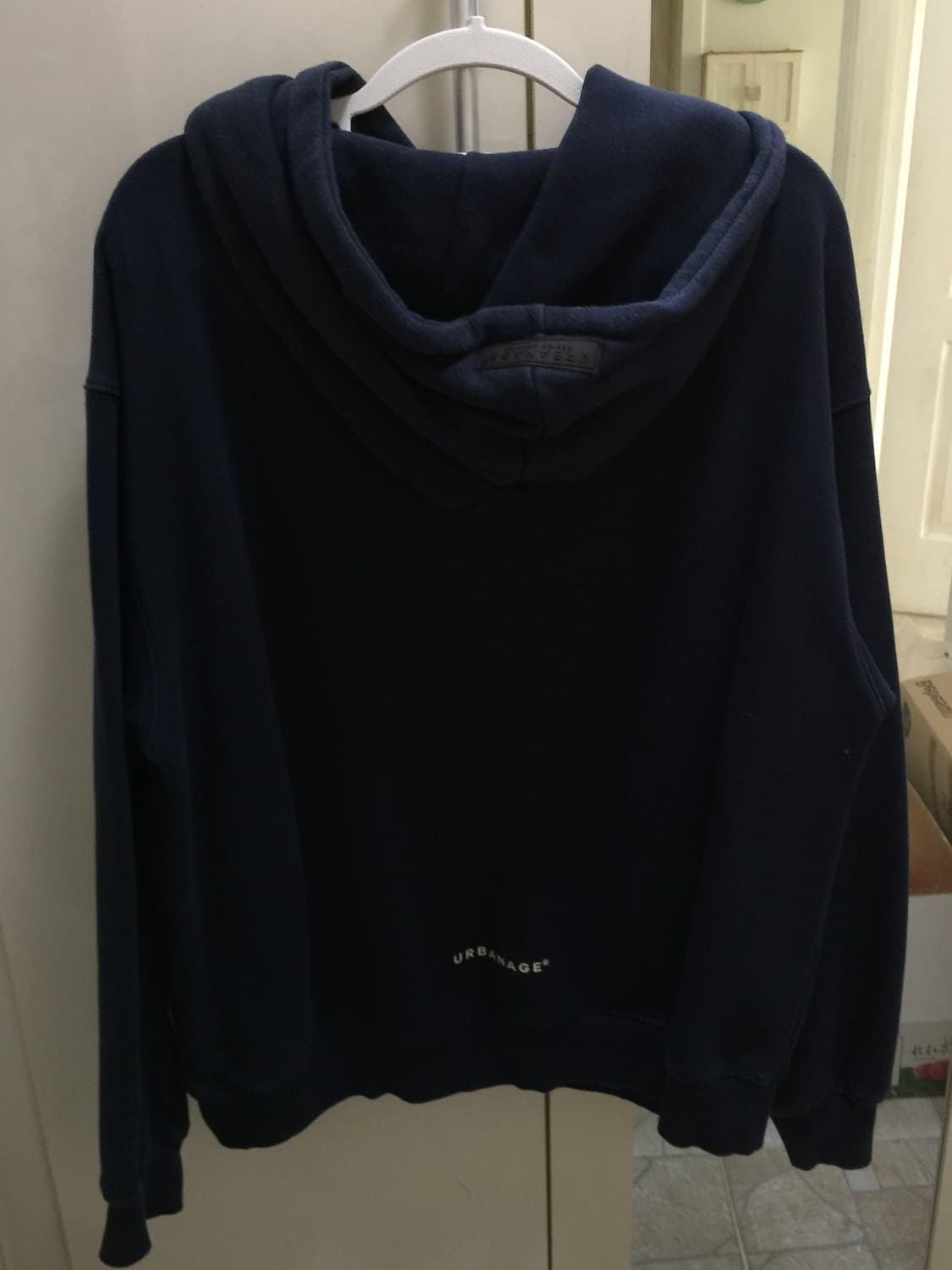 어반에이지 비어처브 오버 후드티 네이비 M 상품이미지2