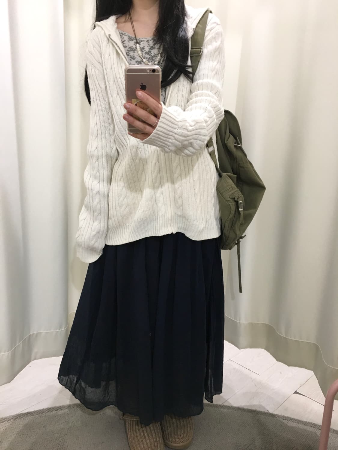 니트 후드 집업 상품이미지5