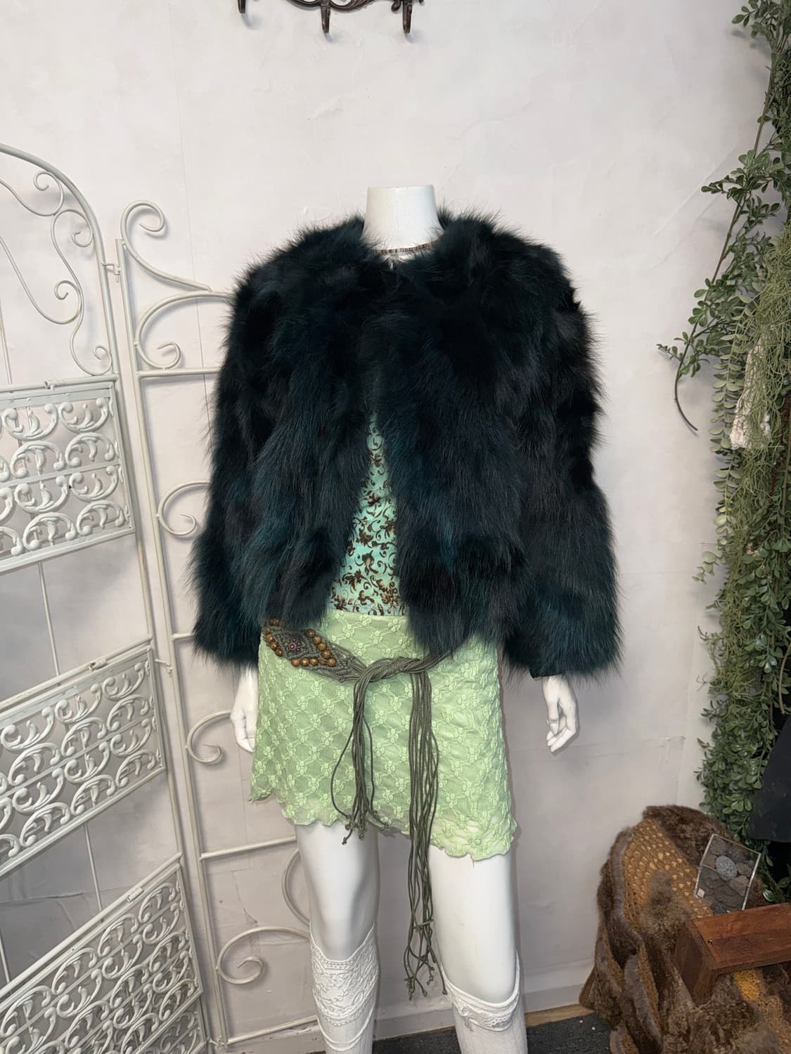 Jindo Klever mixed green raccoon fur jk 상품이미지5