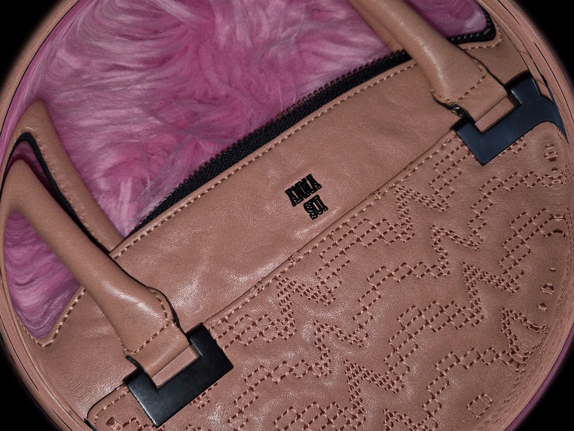 Anna Sui y2k coral peach leather Bag 상품이미지2